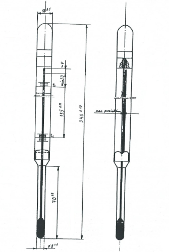 Termometr hydrologiczny wodny T022