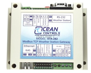 Modbus TCP/IP dedykowany do stacji meteo Davis (KTA-282)